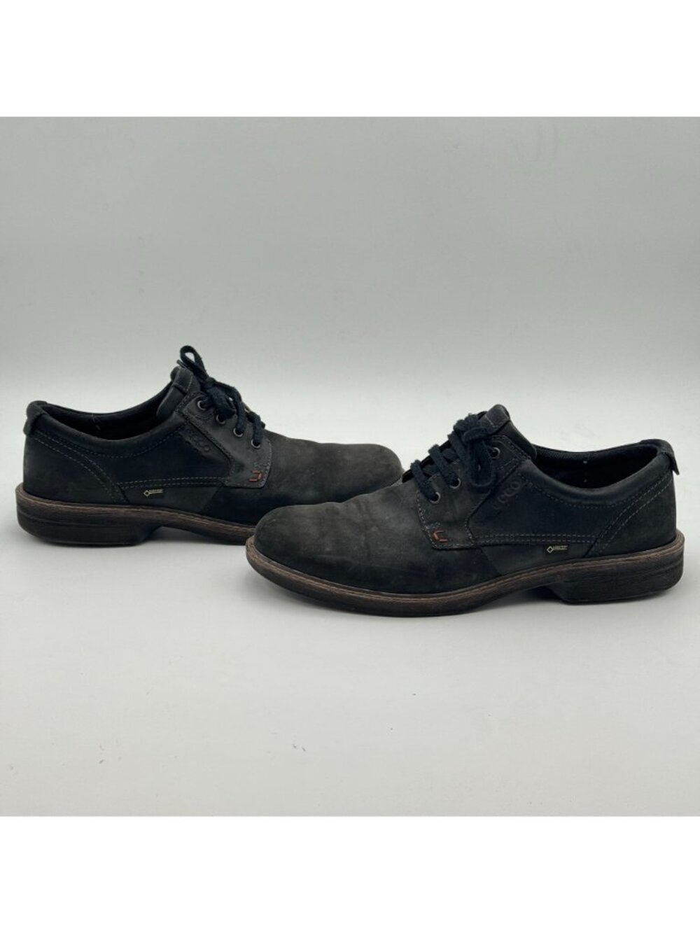 ECCO Mens EU 46 Turn GTX Waterproof Black Leather Oxford Shoes Low Top GoreTex - Picture 3 of 9